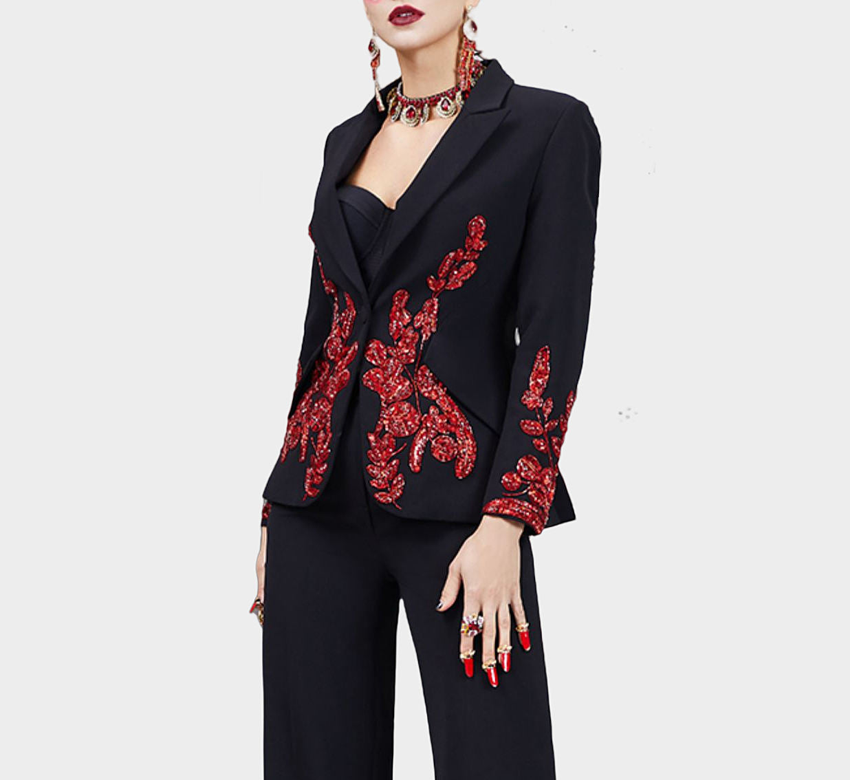 Women's Original Design Diamond Stamping Suit Jacket for Spring Fashion Events Blazer Style with Dress Autumn Stock