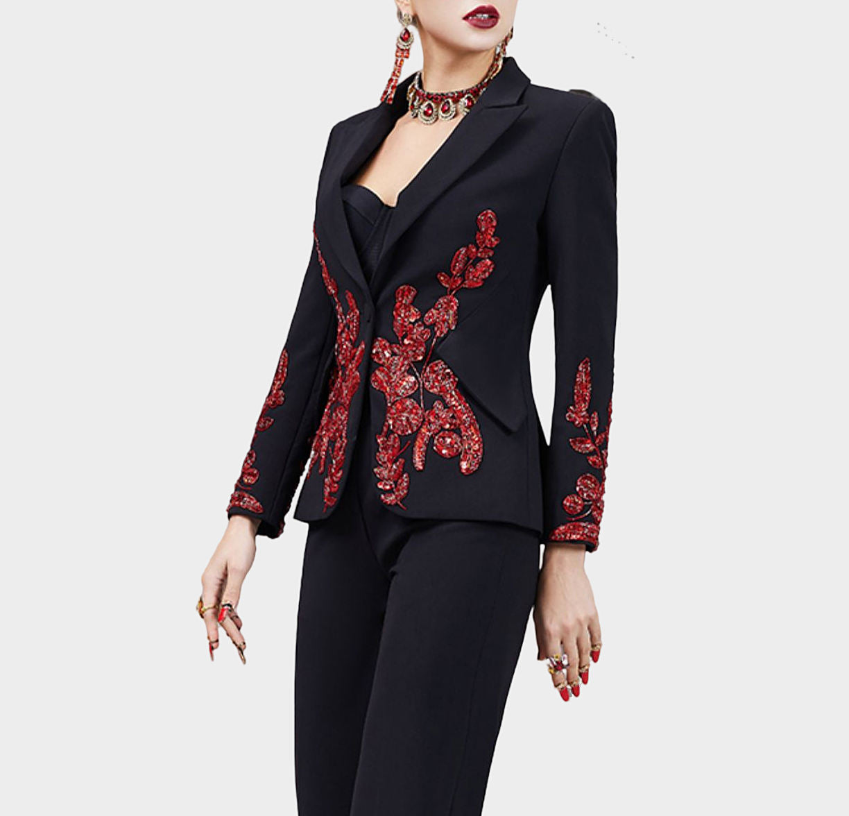 Women's Original Design Diamond Stamping Suit Jacket for Spring Fashion Events Blazer Style with Dress Autumn Stock