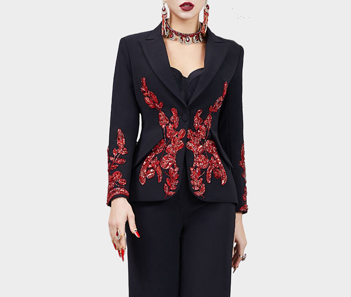 Women's Original Design Diamond Stamping Suit Jacket for Spring Fashion Events Blazer Style with Dress Autumn Stock