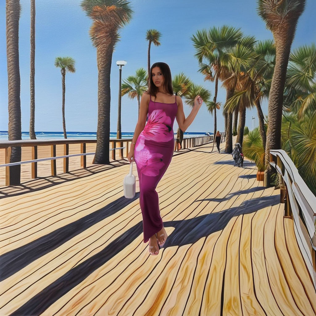 Women's High Quality Summer Dress Elegant Floral Printed Halter Sleeveless Square Collar Casual Style Strapless Design