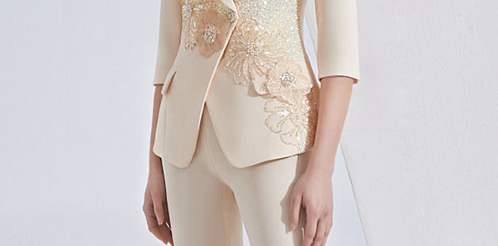 Elegant V Neck Sequin Blazer Pants Lady Office Wear Sets 2024 New Arrival Tuxedo Suits Single Button Closure Size XL