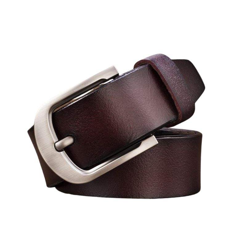 JINCHENG Casual Men's Genuine Trouser Belt Simple and Versatile for Young and Middle Aged Men's Belt
