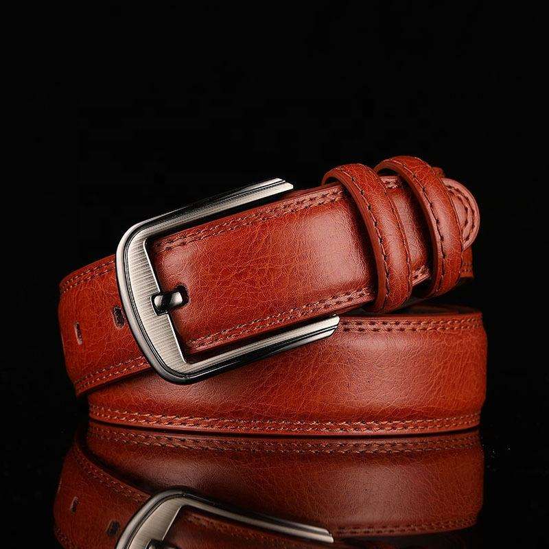 Limited Time Discount Men's Brown Black Leather Casual Fashion Belt